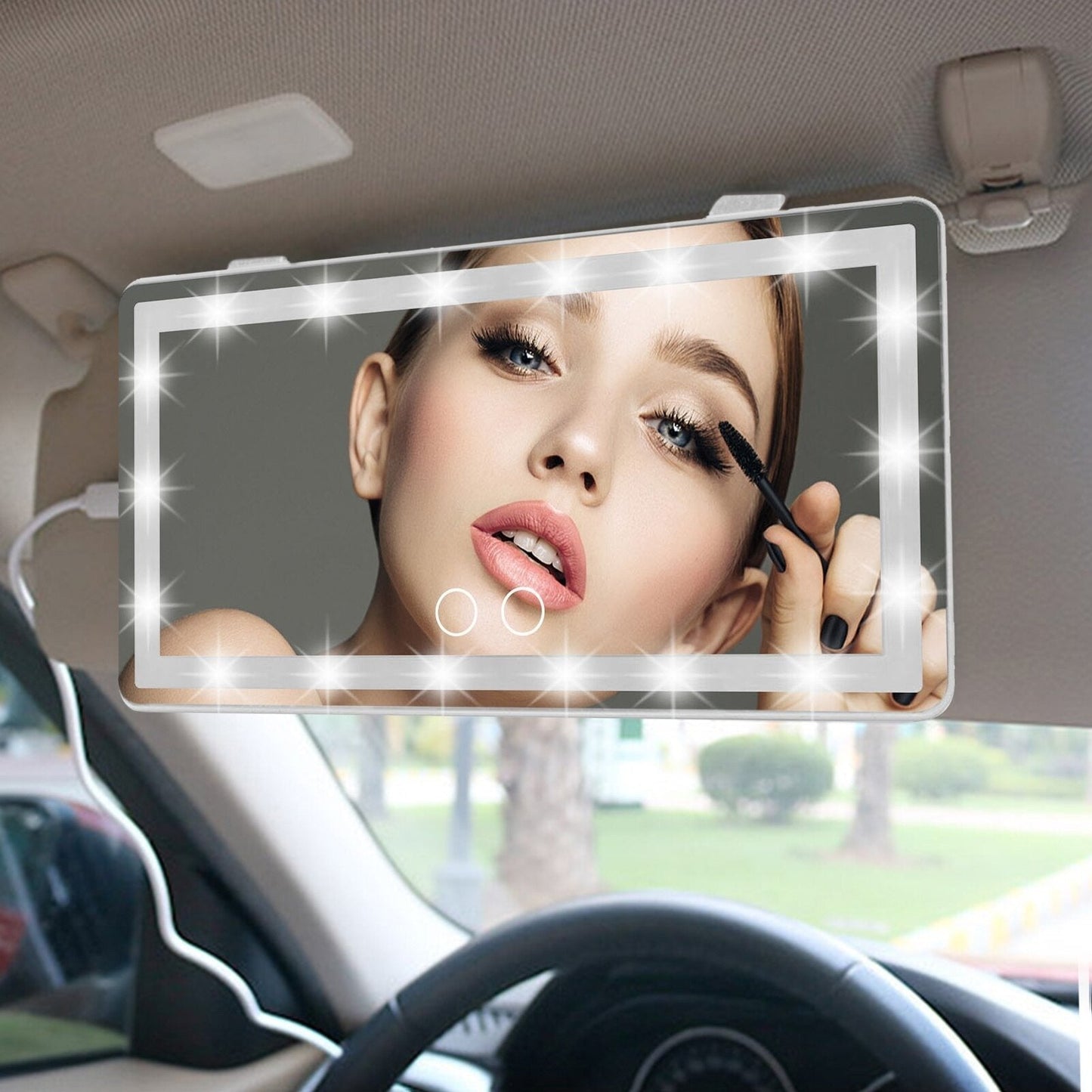 Zrcadlo na make-up do auta — Pohodlí a elegance na cestách
