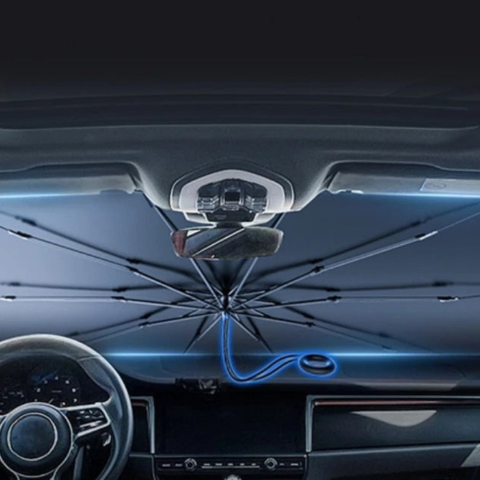 Parasolar auto tip umbrelă – Protecție UV și reducerea căldurii