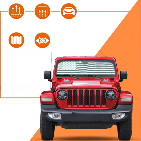 Aurinkosuoja Tuulilasille Amerikkalainen Lippu — Ainutlaatuinen Tyyli Ja Lämpösuojelu