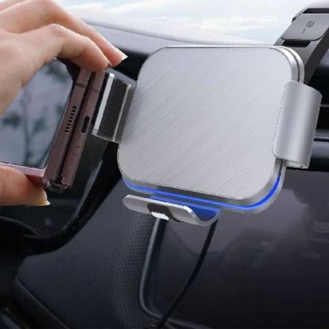 Suport Telefon Mașină – Fixare și Încărcare Fără Fir Integrată