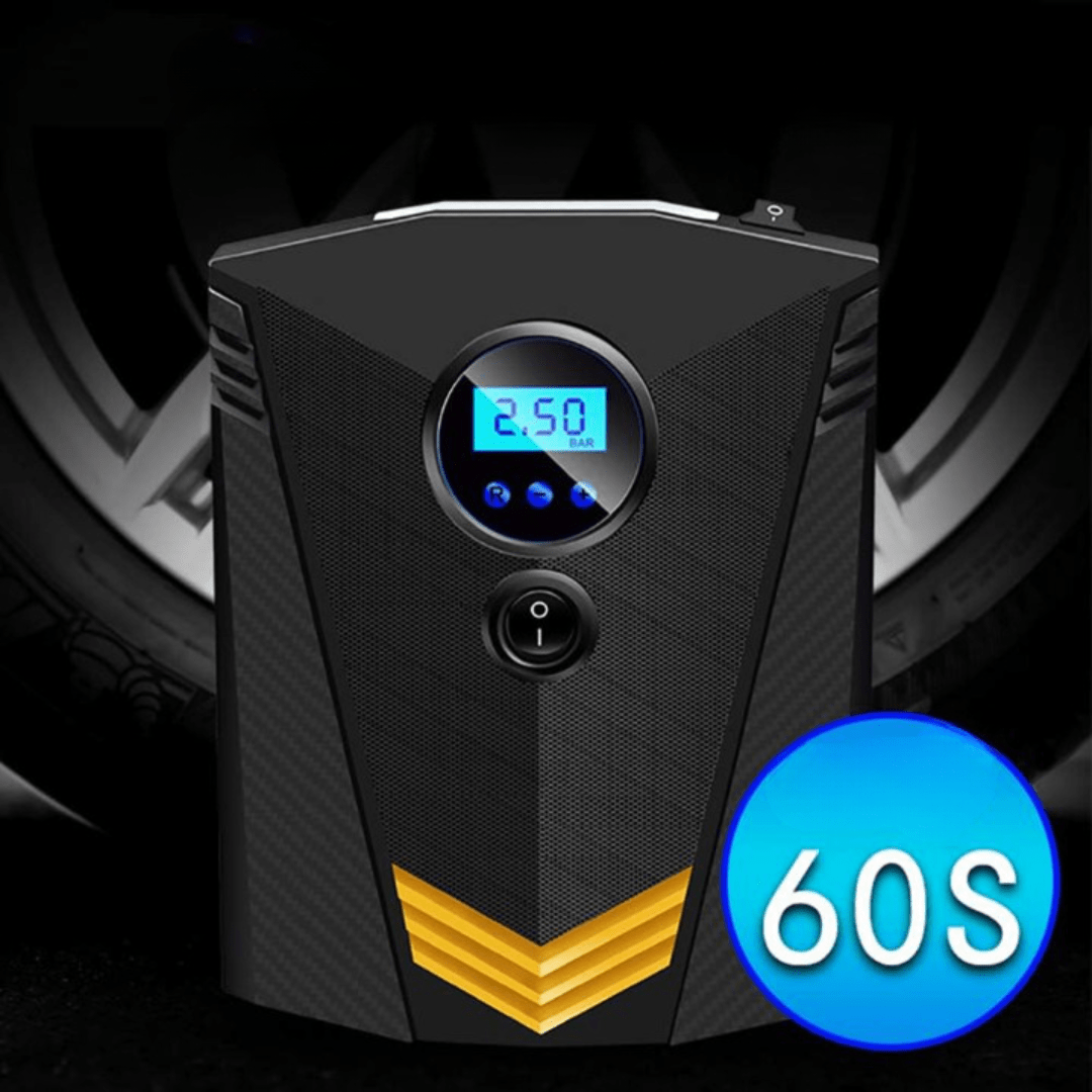 Přenosný vzduchový kompresor pro auto/moto/kolo – Zásuvka do zapalovače 12V + Digitální displej