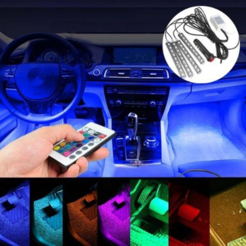 Strisce LED interne per auto – Controllo remoto e installazione facile