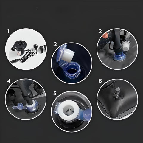 Saltea Gonflabilă Pentru Banchetă Spate Auto – Practică Și Ușor De Instalată