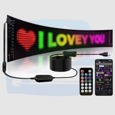 Panou LED Auto – Text și Motive Personalizate