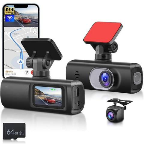 Dashcam Dubbel Objektiv – Total Övervakning och WiFi-anslutning