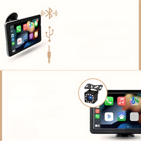 Sistem multimedia auto - ecran HD și CarPlay wireless