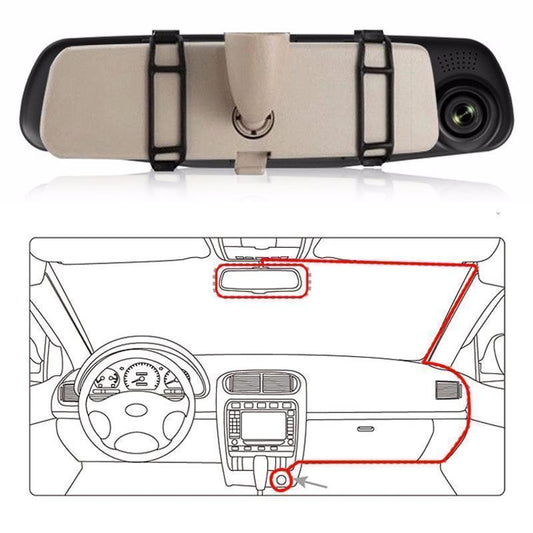 Bilkamera med dobbelt objektiv - kontinuerlig overvågning og vidvinkel