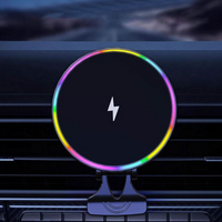 Suport Telefon Mașină – Încărcare Fără Fir și Iluminare LED 