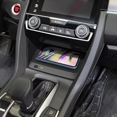 Chargeur Sans Fil Intégré Pour Honda Civic 16-19 — Recharge Rapide Et Pratique