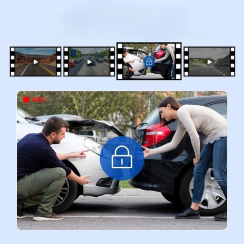 Dashcam Dubbel Objektiv – Total Övervakning och WiFi-anslutning 