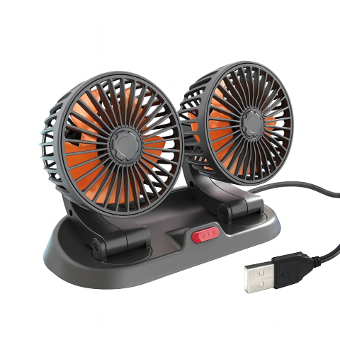 Kétfejű automatikus ventilátor - USB vagy szivargyújtó tápegység