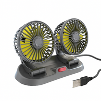Kétfejű automatikus ventilátor - USB vagy szivargyújtó tápegység