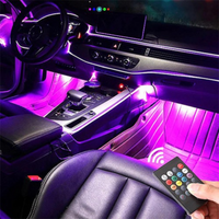 Iluminare LED Multicolor pentru Habitaclul Mașinii – Control de la Distanță 
