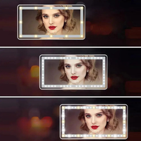 Led sminkespeil for bil - kompakt design og justerbart lys