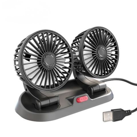 Kétfejű automatikus ventilátor - USB vagy szivargyújtó tápegység