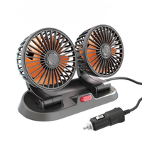 Kétfejű automatikus ventilátor - USB vagy szivargyújtó tápegység