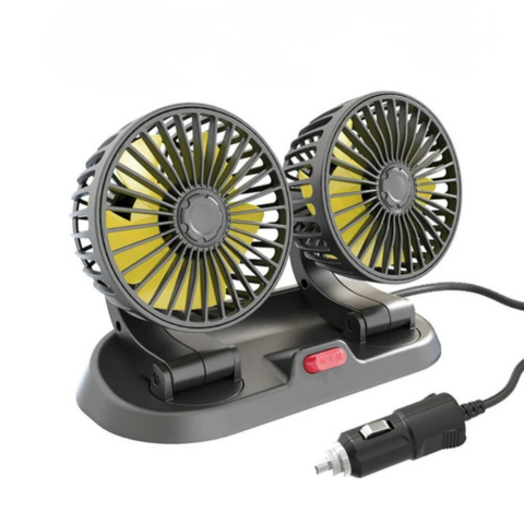 Kétfejű automatikus ventilátor - USB vagy szivargyújtó tápegység