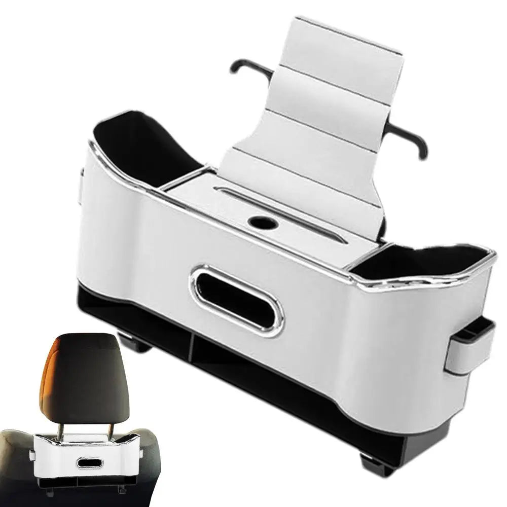 Takaistuimen järjestäjä koukuilla ja säilytyslaatikolla - optimoitu tila ja siisti auto