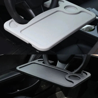 Prenosný automobilový stolík – Rýchle upevnenie na volant 