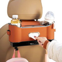 Takaistuimen järjestäjä koukuilla ja säilytyslaatikolla - optimoitu tila ja siisti auto